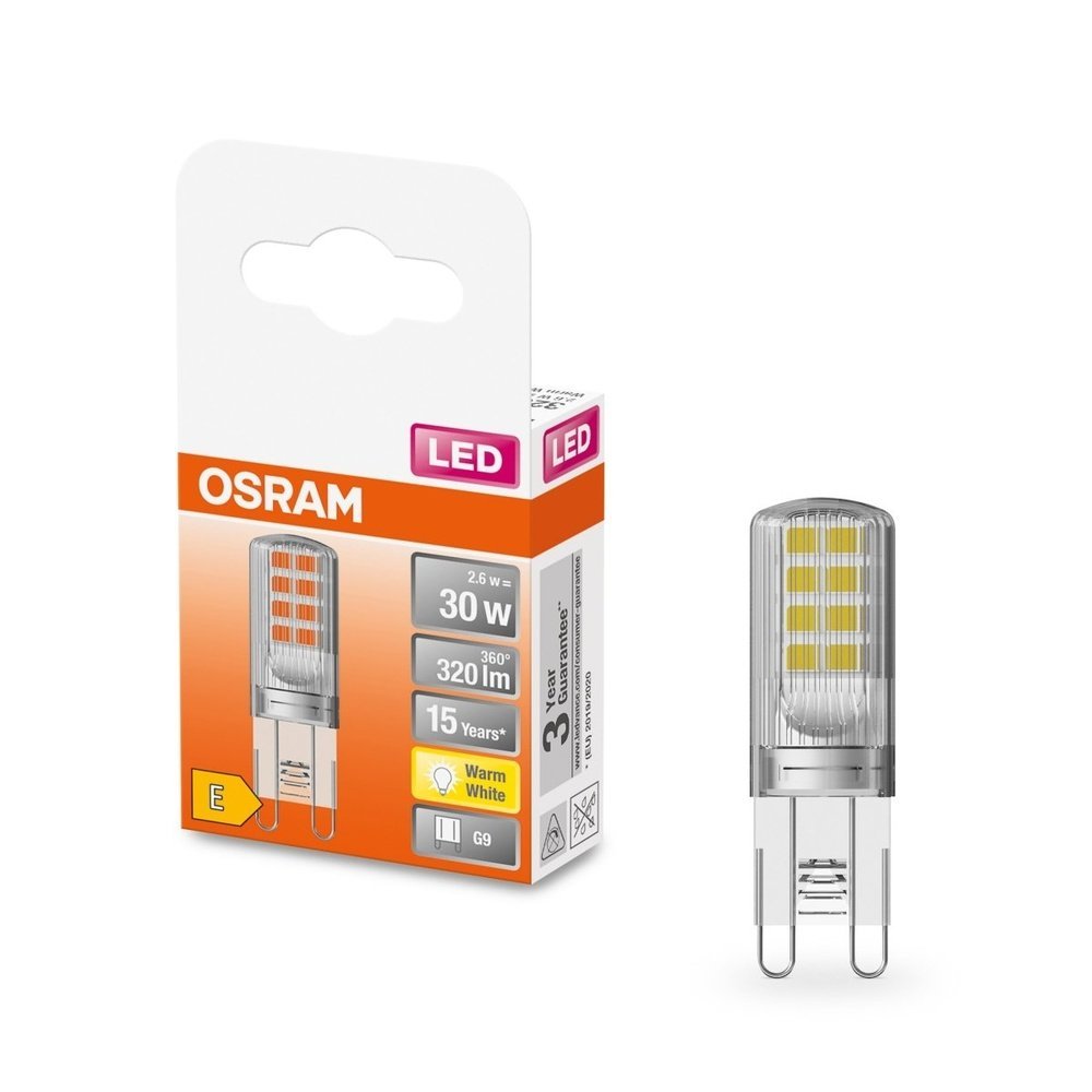 Retrofit LED speciální žárovka G9 2,6 W PIN, teplá bílá