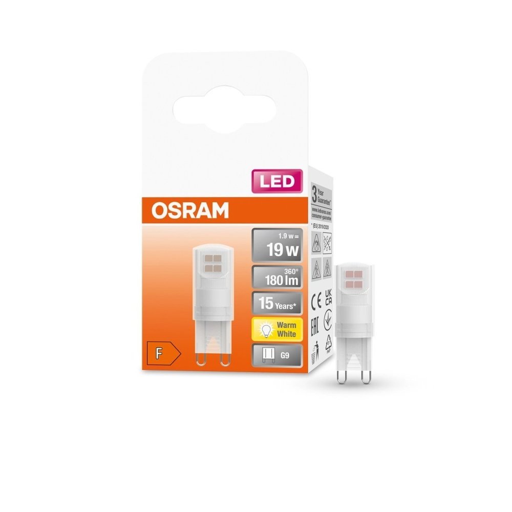 Speciální LED žárovka G9 1,9 W PIN, teplá bílá