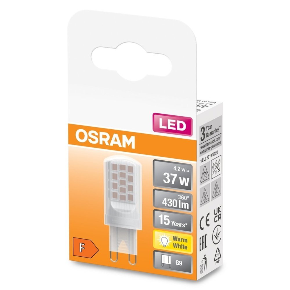 4058075757981 - Speciální LED žárovka G9 4,2 W PIN, teplá bílá - Žárovka - LEDVANCE e-shop