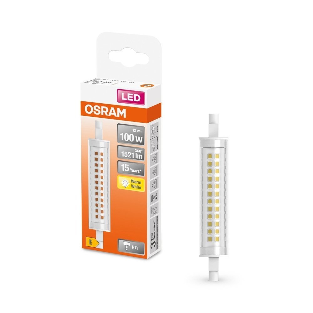 Speciální LED žárovka R7s 12 W LINE, teplá bíá