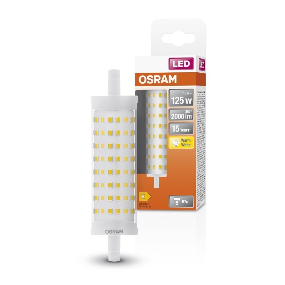 Speciální LED žárovka R7s 15 W LINE, teplá bíá