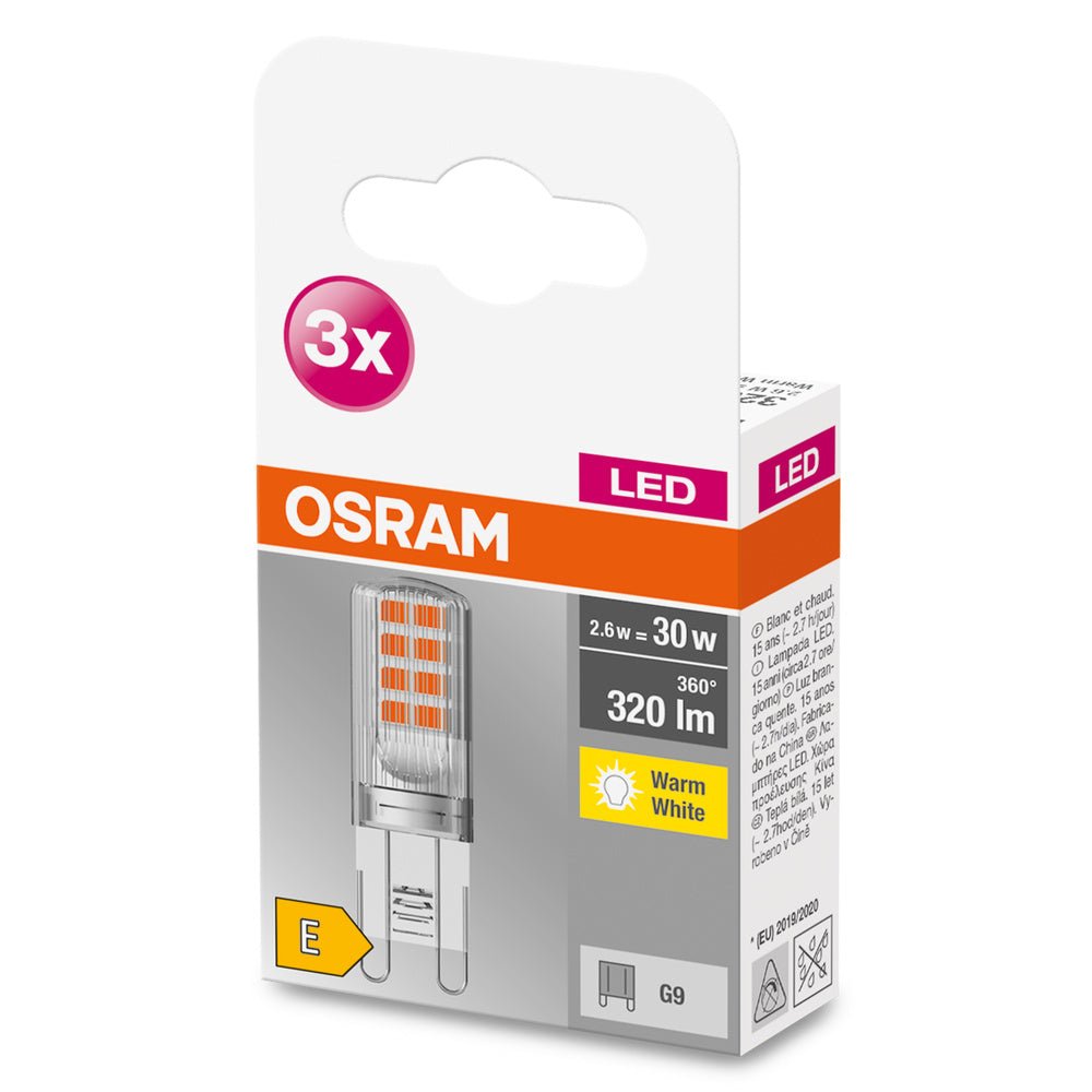 3ks speciální malá LED žárovka BASE PIN G9 220-240V 2.6W