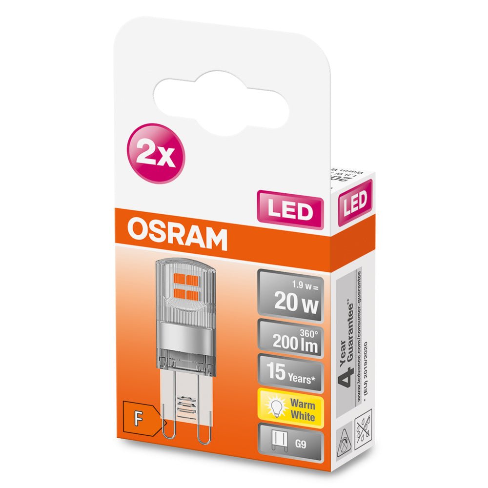 2ks speciální žárovka LED PIN G9 220-240V 1.9W
