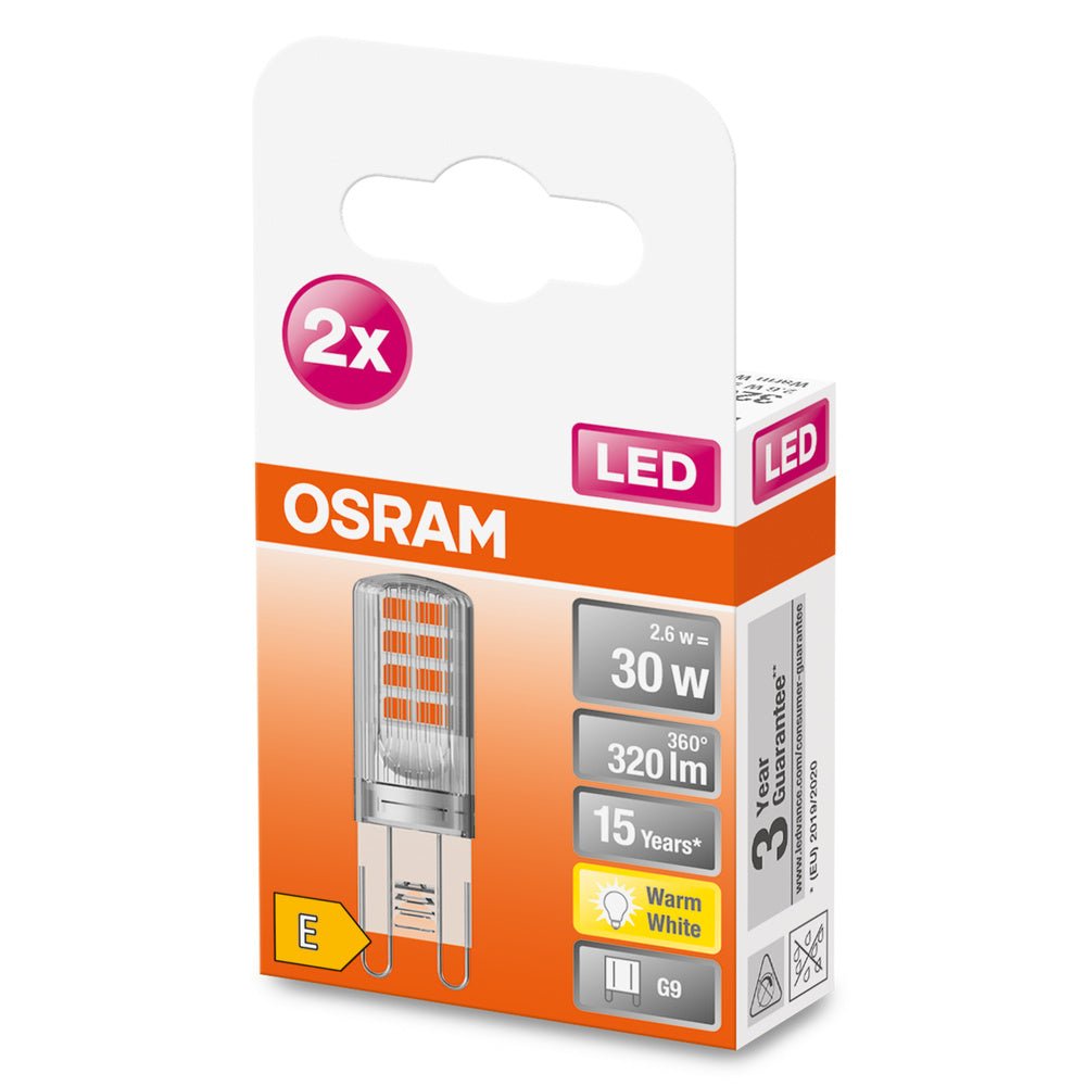 2ks speciální žárovka LED PIN G9 220-240V 2.6W