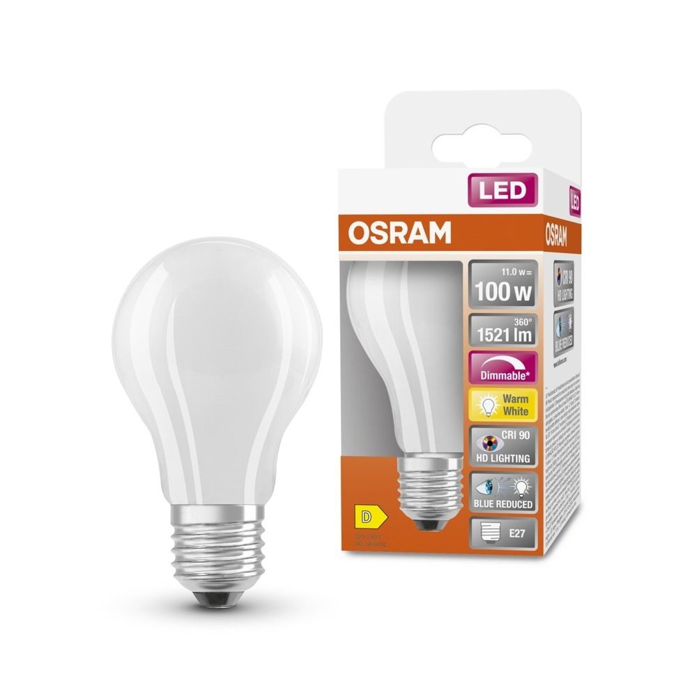 Stmívatelná LED matná žárovka E27 11 W SUPERSTAR, teplá bílá