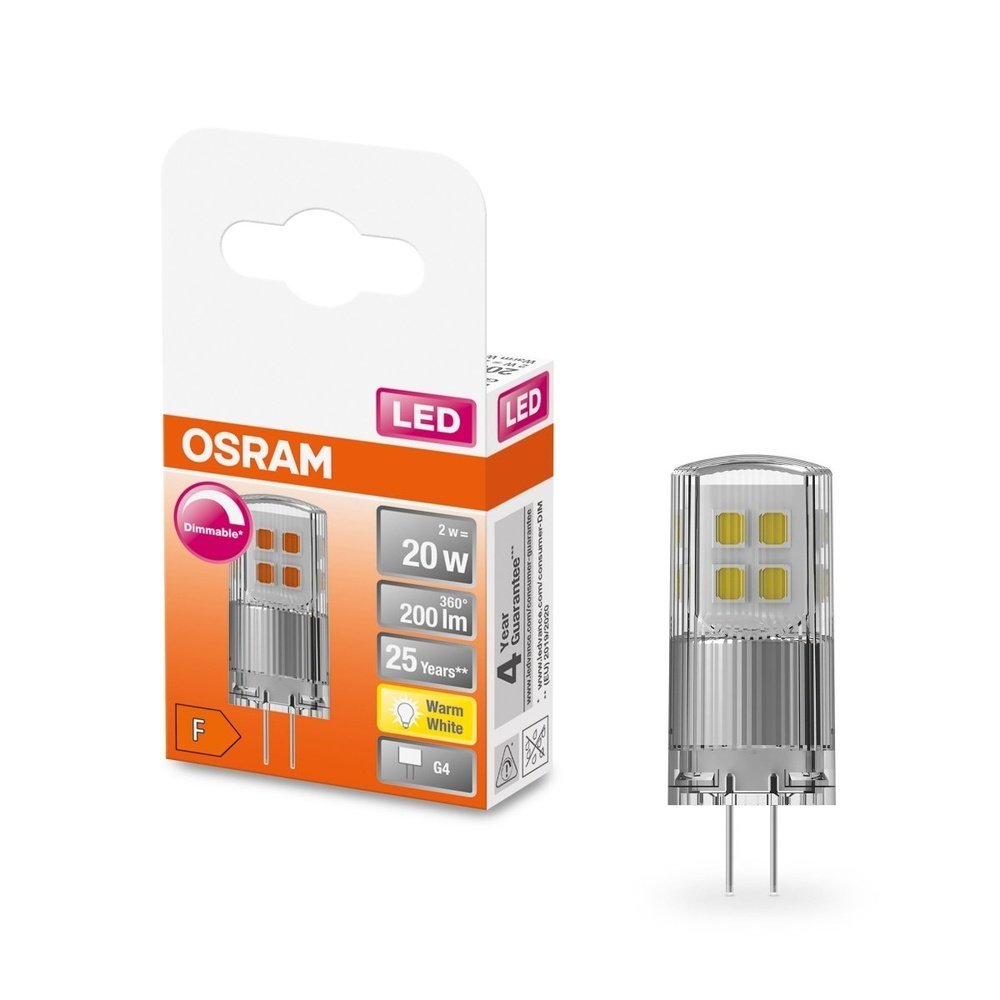 Stmívatelná LED specialní žárovka G4 2 W PIN, teplá bílá