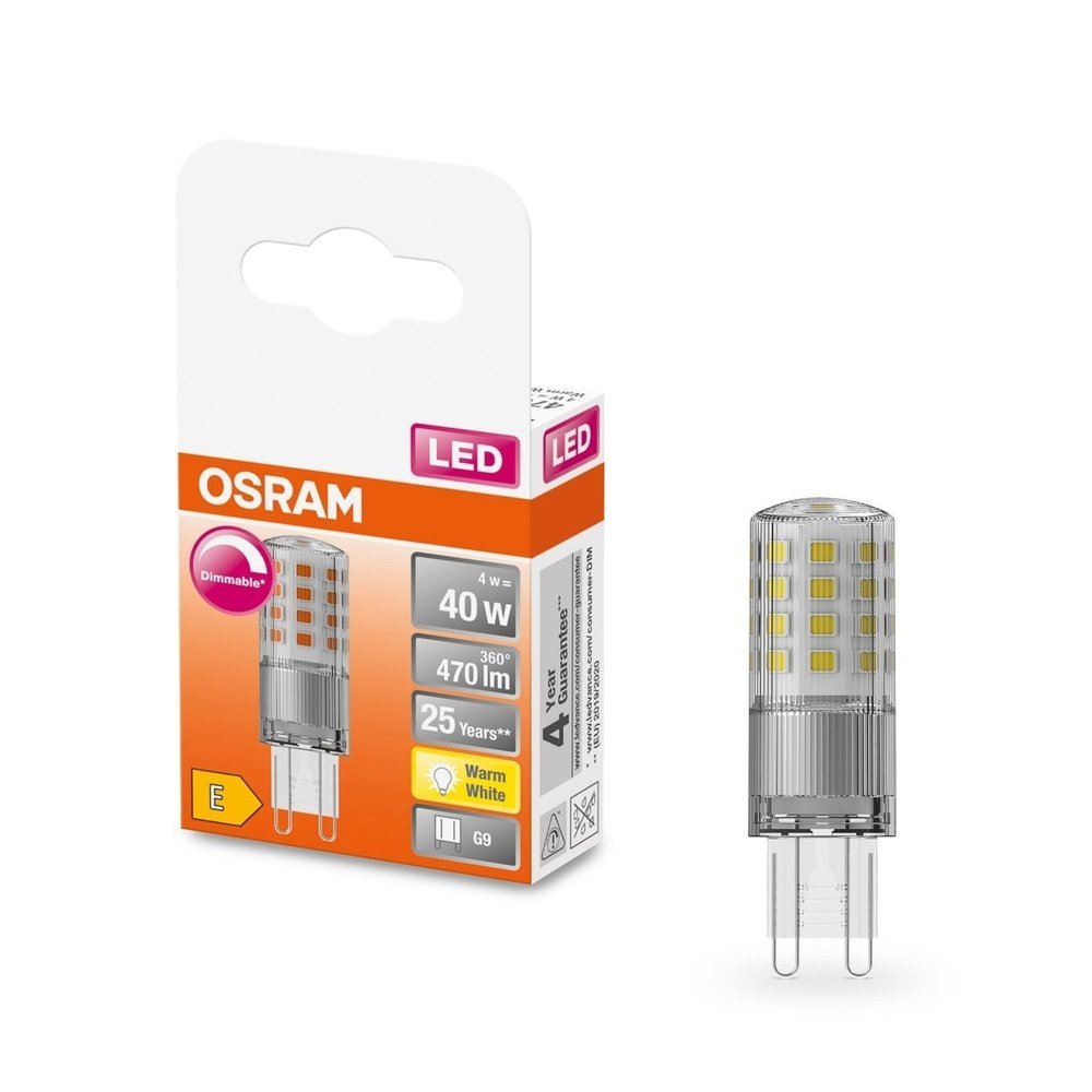 Stmívatelná LED speciální žárovka G9 4 W PIN, teplá bílá