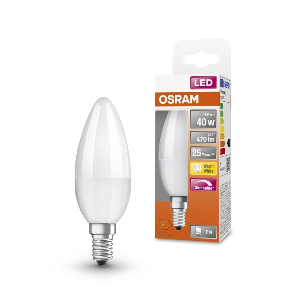 Stmívatelná LED žárovka E14 4,9 W SUPERSTAR, teplá bílá