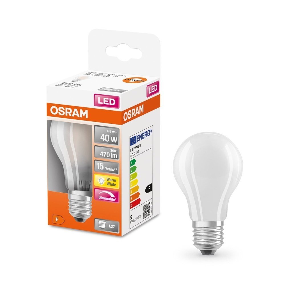 4058075054226 - Stmívatelná LED žárovka E27 40 W SUPERSTAR, teplá bílá - Žárovka - LEDVANCE e-shop