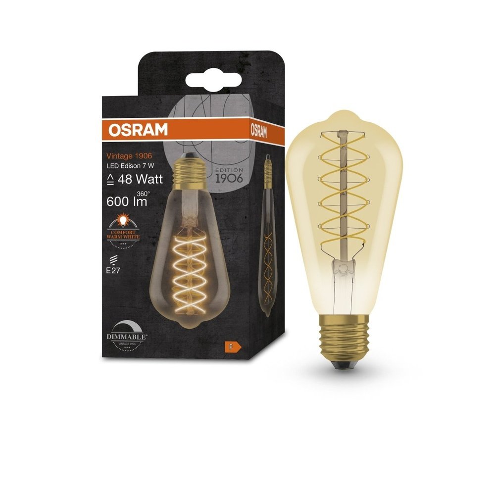 4058075761490 - Stmívatelná vintage LED žárovka E27 7 W EDISON, teplá bílá - Žárovka - LEDVANCE e-shop
