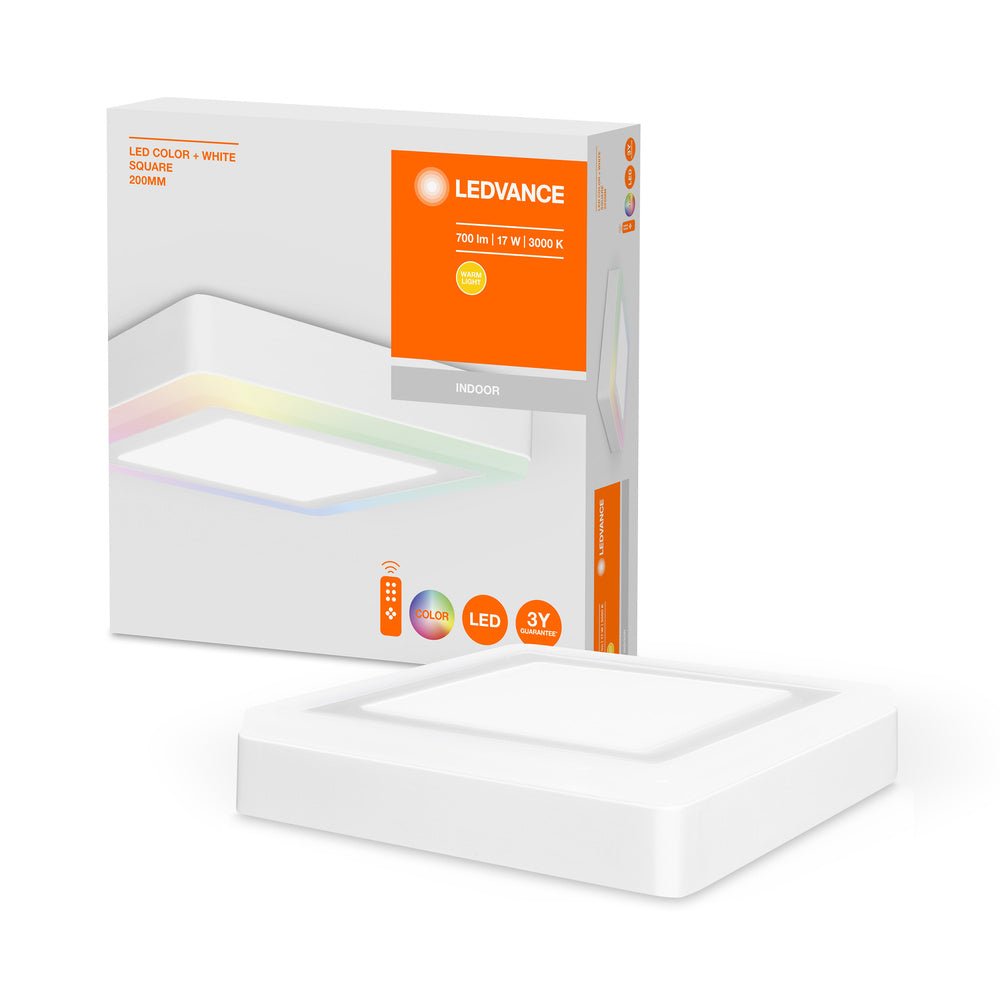 Stmívatelné LED RGBW světlo COLOR + WHITE SQUARE 17W 200