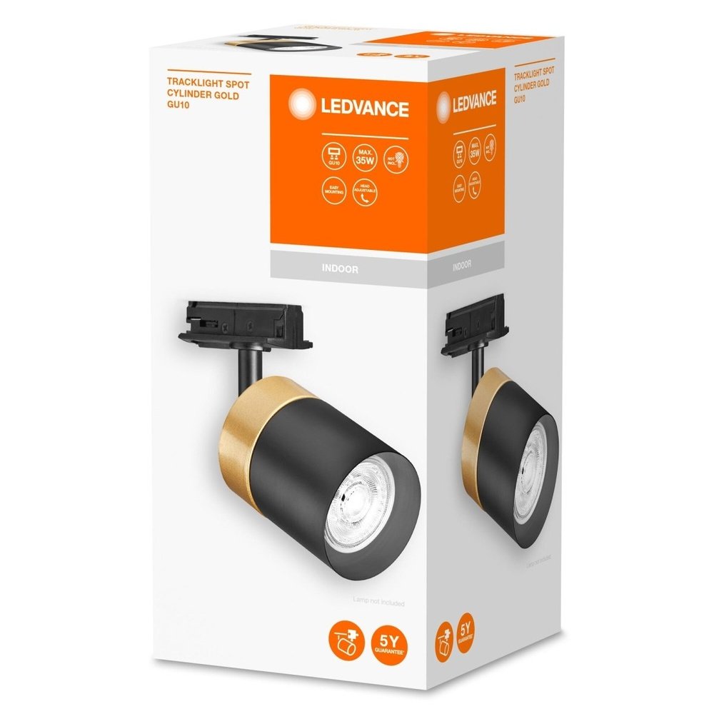 4058075756700 - Stropní svítidlo GU10 černé TRACKLIGHT SPOT CYLINDER GOLD - Stropní svítidlo - LEDVANCE e-shop