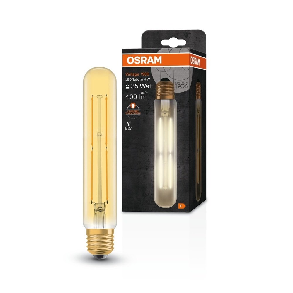 Trubicová LED žárovka E27 4 W VINTAGE, teplá bílá