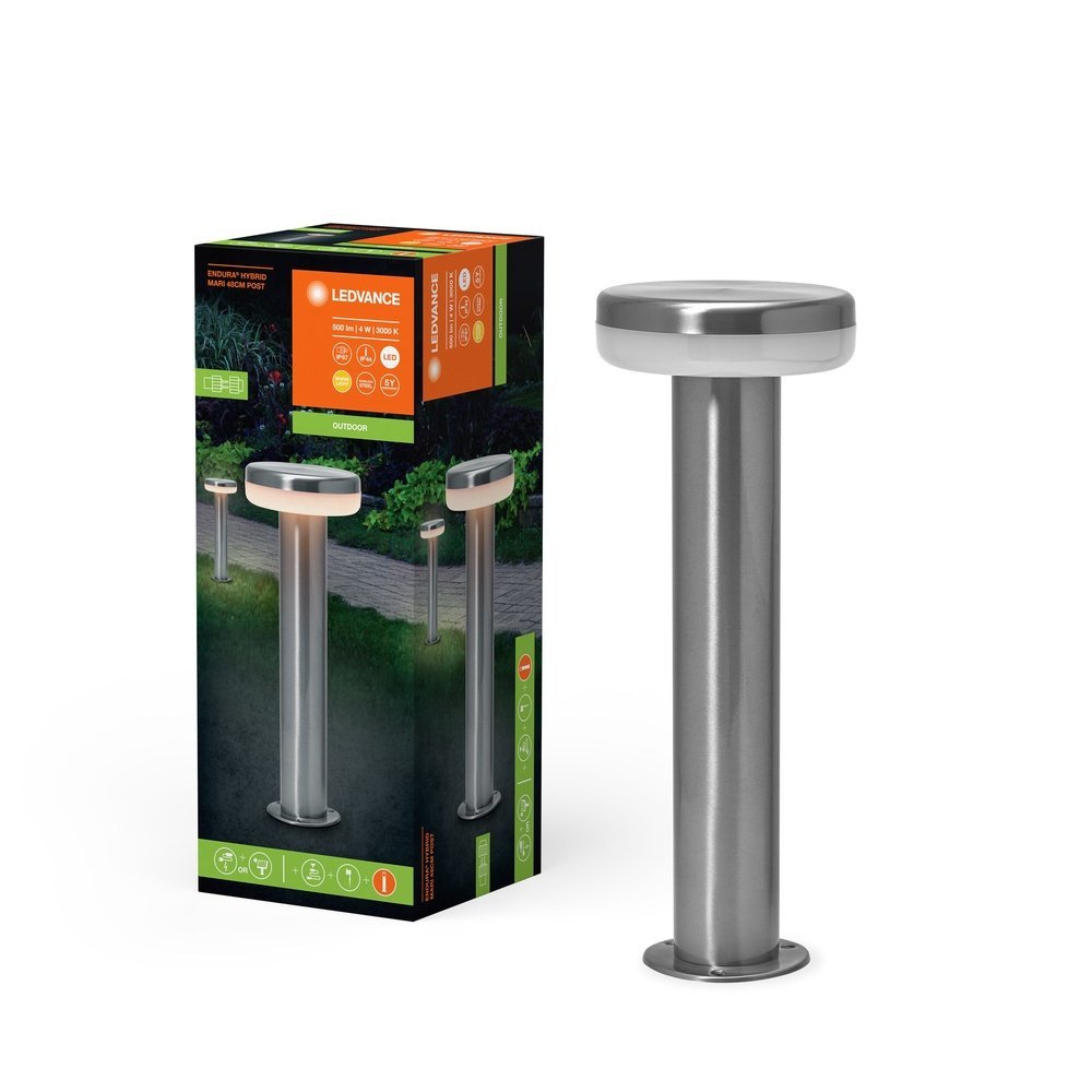 Venkovní LED sloupek ocel 48cm 4 W MARI, teplá bílá