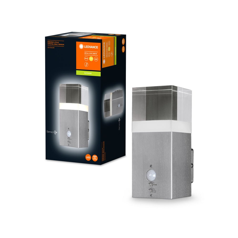 Venkovní nástěnné LED svítidlo ENDURA CRYSTAL 5W se senzorem