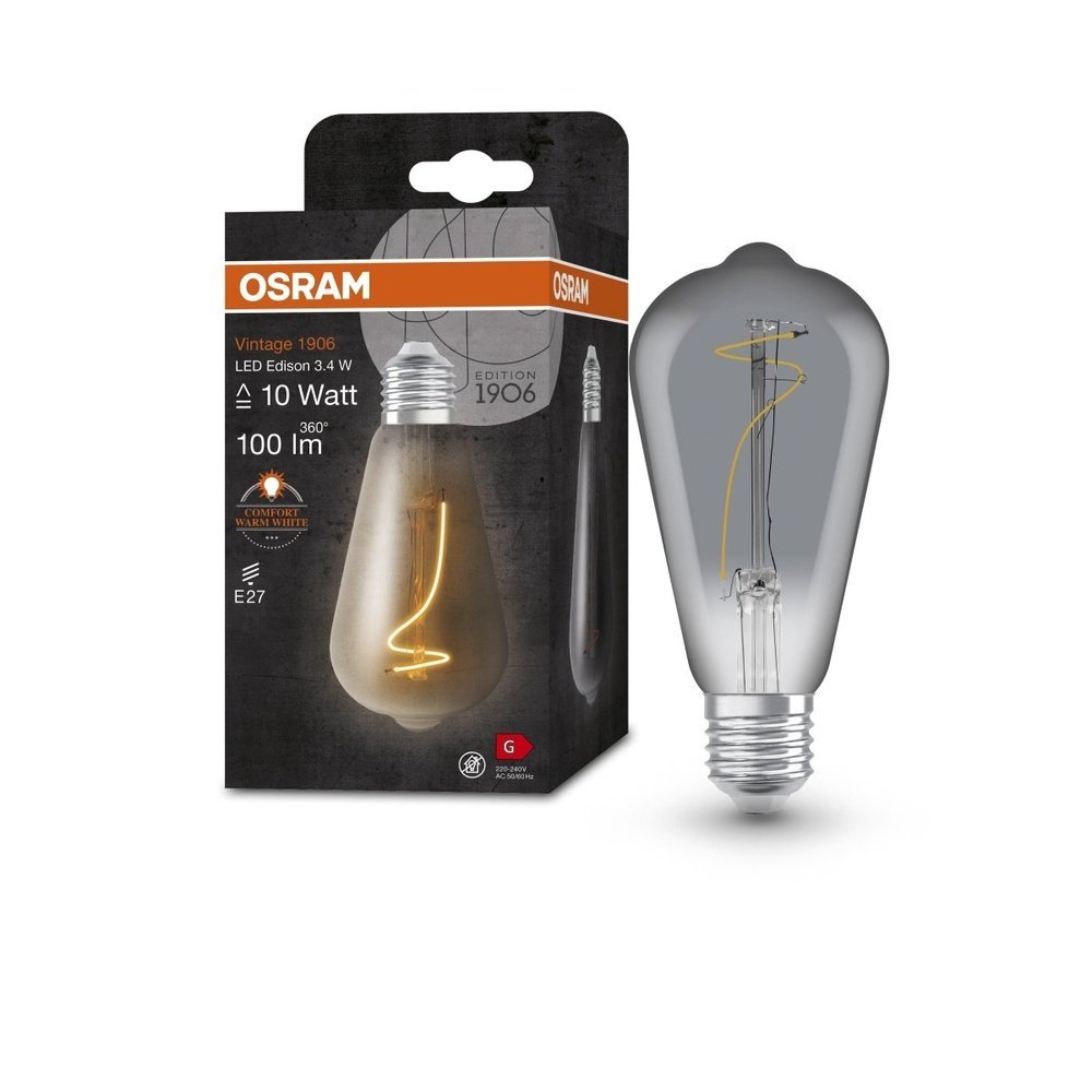 4058075760936 - Vintage LED žárovka E27 3,4 W EDISON, teplá bílá - Žárovka - LEDVANCE e-shop