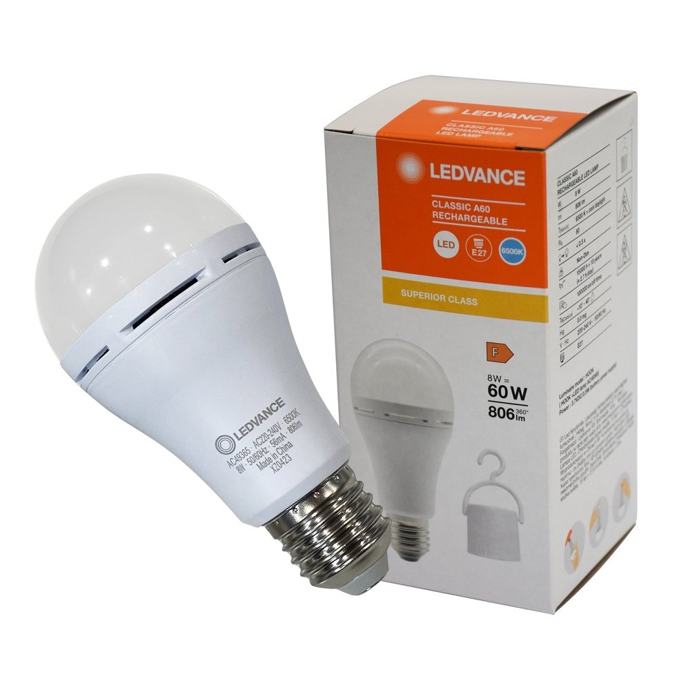 Závěsná LED žárovka E27 RECHARGEABLE, studená bílá