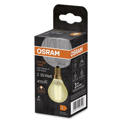 4058075293496 - Zlatá LED žárovka E14 4 W VINTAGE CLASSIC P, teplá bílá - Žárovka - LEDVANCE e-shop